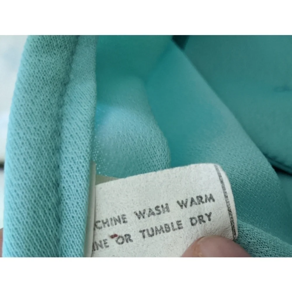 Vintage Union Label 70's/80's Aqua Pleated Dress - Picture 8 of 9